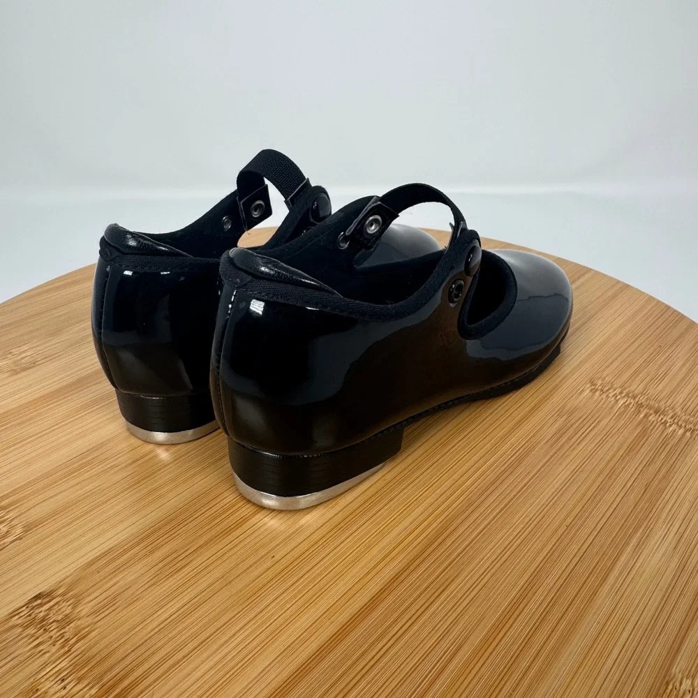 Capezio Black Patent Tap Shoes Kids Size 11 N‎ Toddler Mary Jane Strap